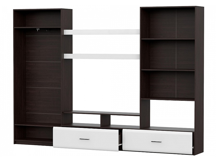Гарнитур для гостиной Jimenez дуб венге / белый глянец