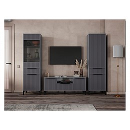 Готовая гостиная Иадама графит / графит софт комплектация 5