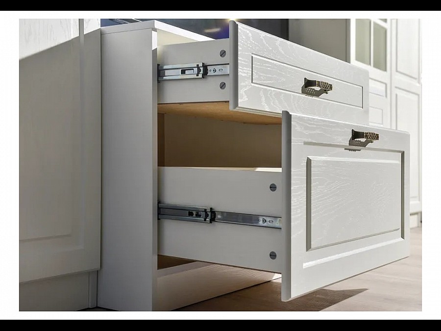 Гарнитур для гостиной Ливерпуль белый / ясень ваниль НМ-1012-100 комплектация 4