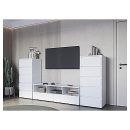 Готовая гостиная Элла комплектация 5 белый / белый