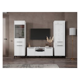 Готовая гостиная Иадама белый / белый глянец комплектация 5