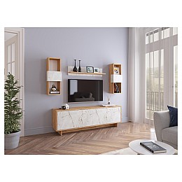 Гарнитур для гостиной Огюст Мини дуб золотой / каспий светлый