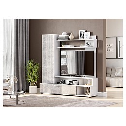 Гарнитур для гостиной Nigel белый / цемент светлый