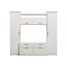 Гарнитур для гостиной Ливерпуль белый / ясень ваниль НМ-1012-100 комплектация 2