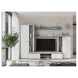 Гарнитур для гостиной Swede цемент светлый / белый