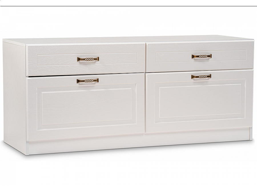 Гарнитур для гостиной Ливерпуль белый / ясень ваниль НМ-1012-100 комплектация 4