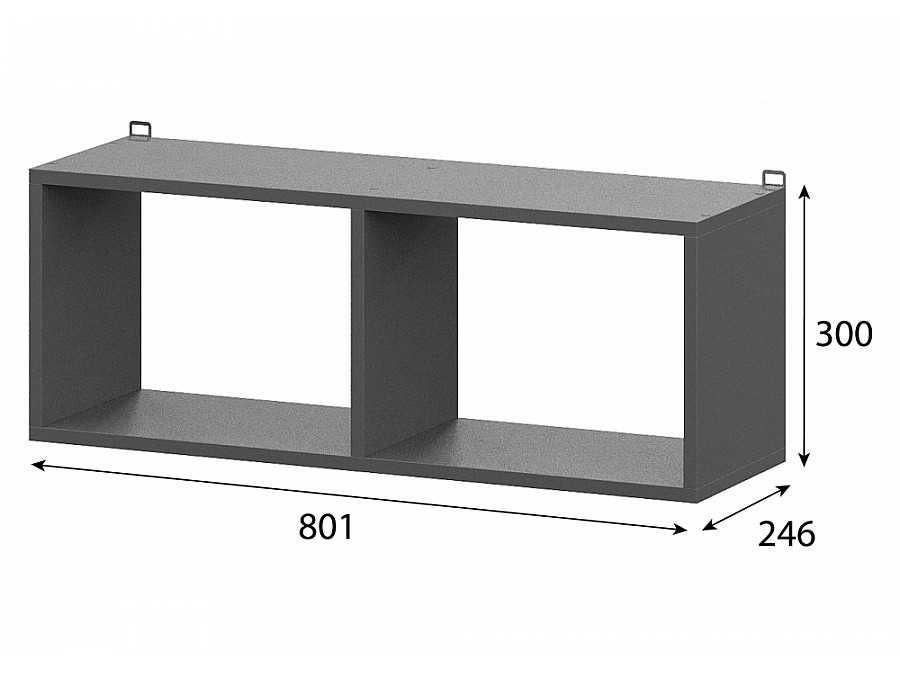 Гарнитур для гостиной Сибити графит серый комплектация 1