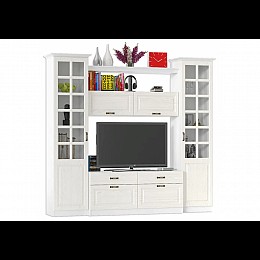 Гарнитур для гостиной Ливерпуль белый / ясень ваниль НМ-1012-100 комплектация 1