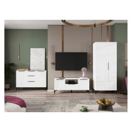 Готовая гостиная Иадама белый / белый глянец комплектация 1