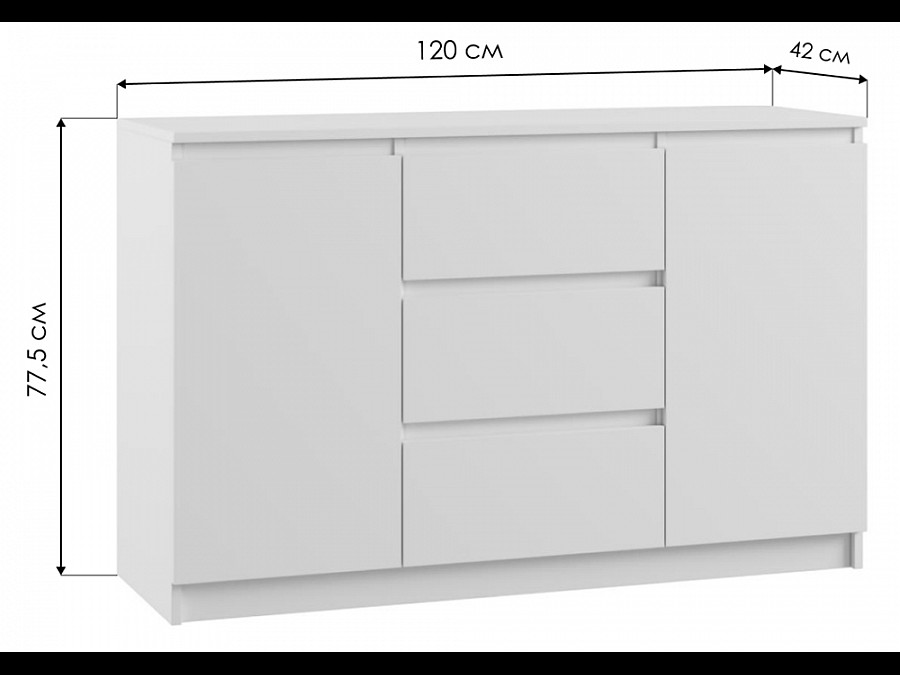 Комод Мадера ТДЗ лдсп белый