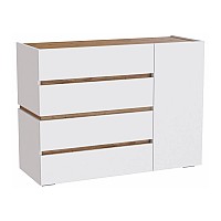 Комод Атлон белый / дуб вотан