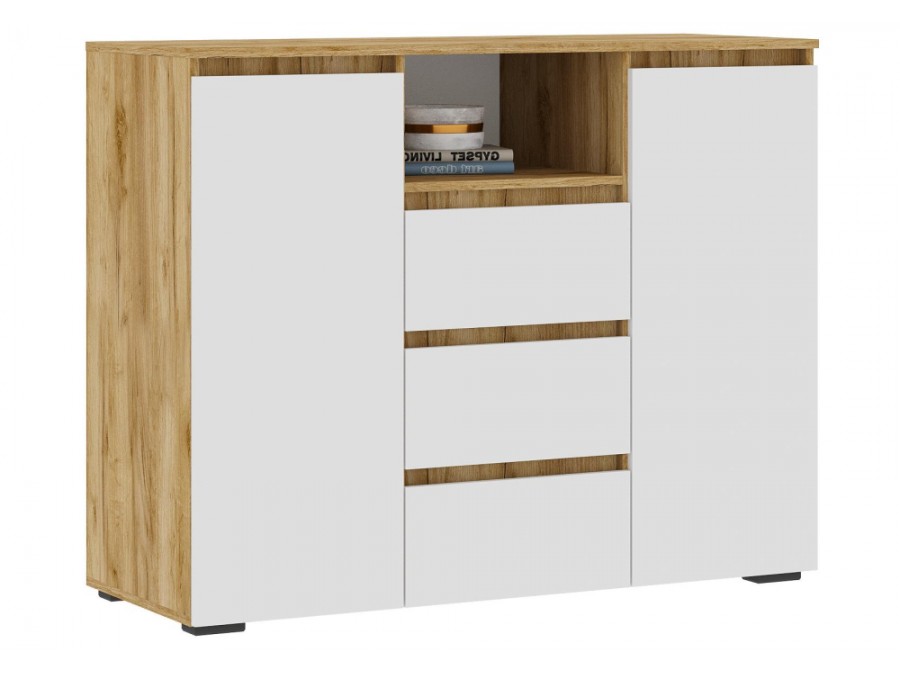 Комод Комод Элла КМ 01 белый / дуб крафт золото