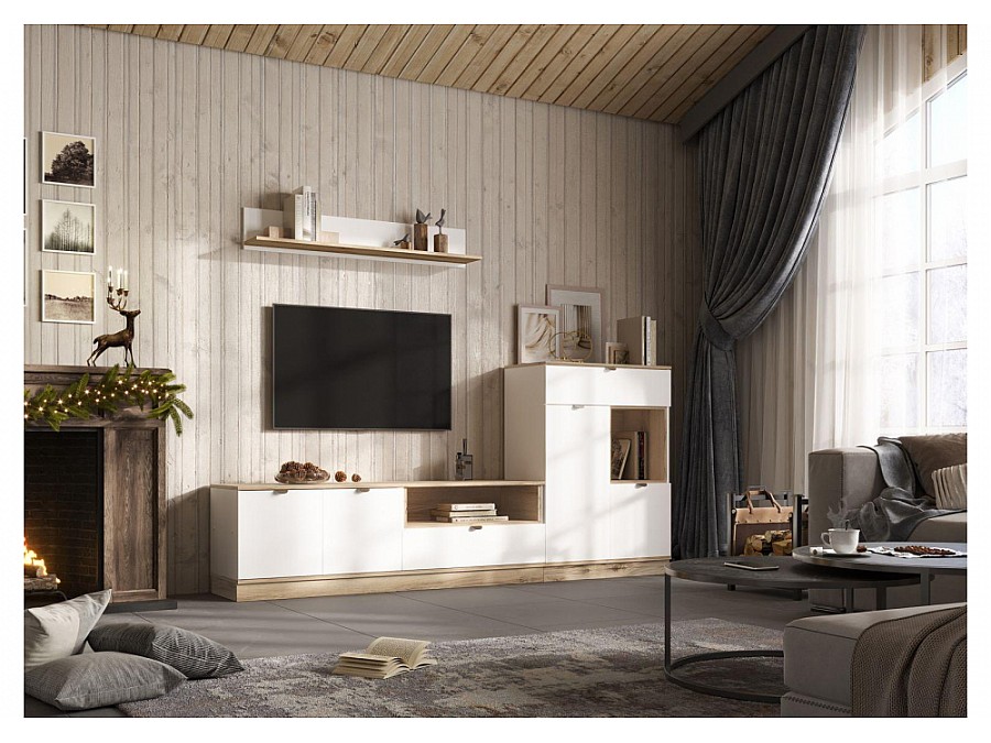 Комод Джидда 800 белый / дуб делано