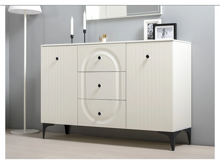 Комод Вестра 13.309 белый pe шагрень / белая шагрень