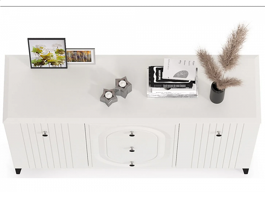 Комод Вестра 13.309 белый pe шагрень / белая шагрень