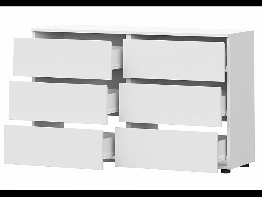 Комод Валенсия белый текстурный