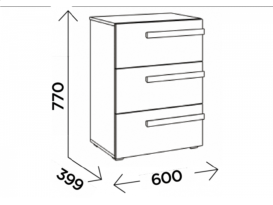 Комод Чернин дуб вотан / графит