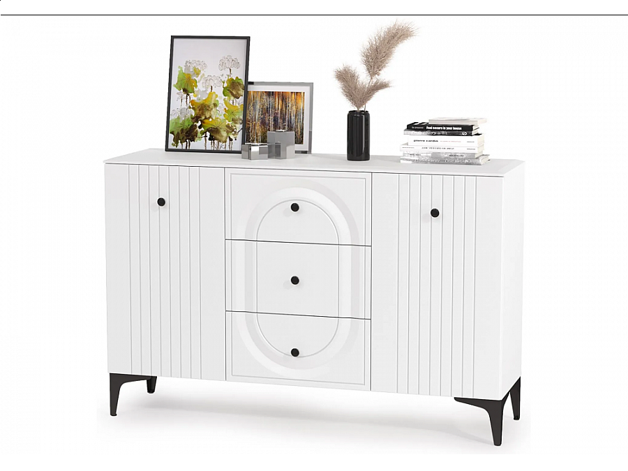 Комод Вестра 13.309 белый pe шагрень / белая шагрень