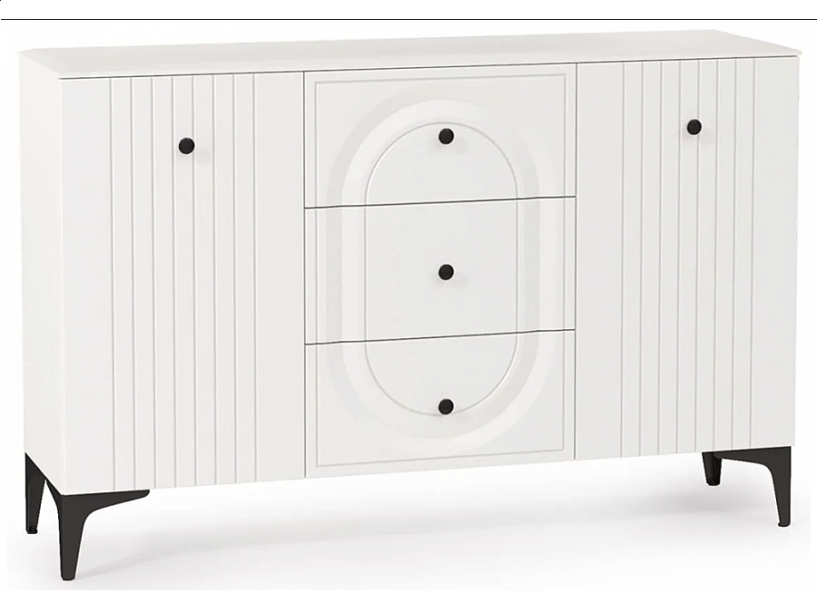 Комод Вестра 13.309 белый pe шагрень / белая шагрень