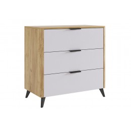 Комод Адам дуб крафт золотой / белое дерево