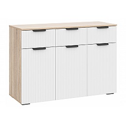 Комод Стокгольм КМ03-1200 дуб сонома / line софт пломбир