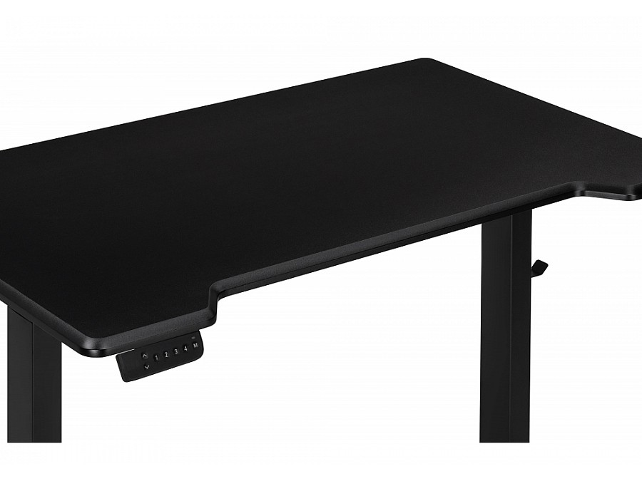Компьютерный стол Маркос с механизмом подъема 120х75х75 черный /шагрень черная
