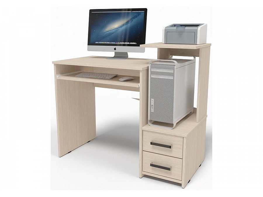 Компьютерный стол Джаз-24 99,6х49,4х86,4 правый дуб молочный