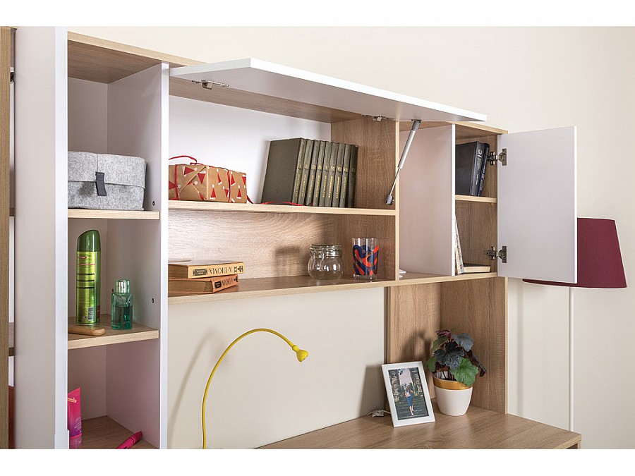 Комфорт 12.95 дуб сонома / белый PE шагрень