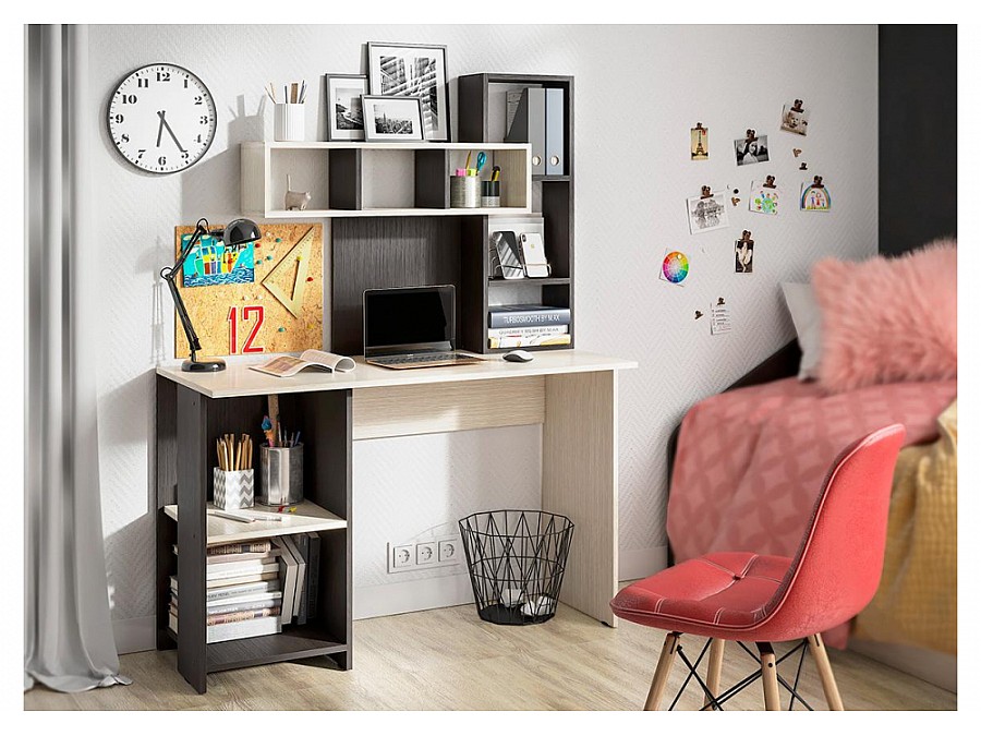 Компьютерный стол Эфес 120х50х55 венге / дуб белфорд