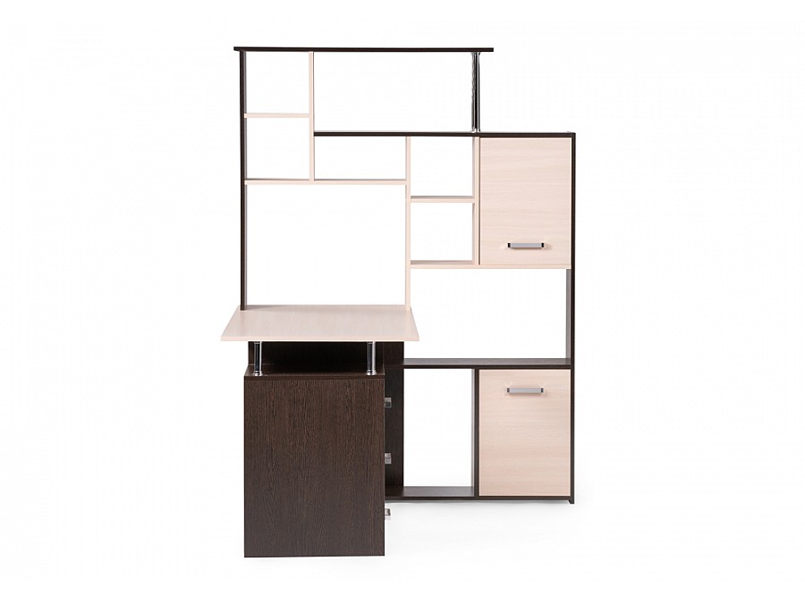 Компьютерный стол КС-15 142,7х130х175,2 венге / дуб молочный правый