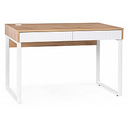 Компьютерный стол Реус дуб вотан / белый