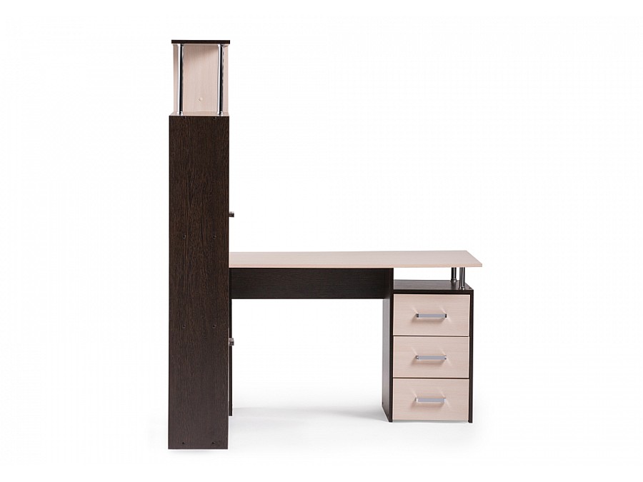 Компьютерный стол КС-15 142,7х130х175,2 венге / дуб молочный левый