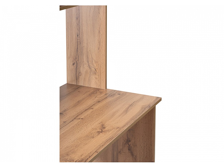 Компьютерный стол Лайт 03.243 150х57х180 дуб золотой (craft) / белый премиум