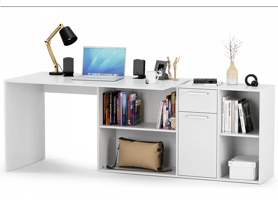 Компьютерный стол Лайт 03.245F белый гладкий 101