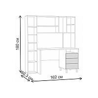 Компьютерный стол Комфорт 12.95 N дуб сонома /  темно-серый