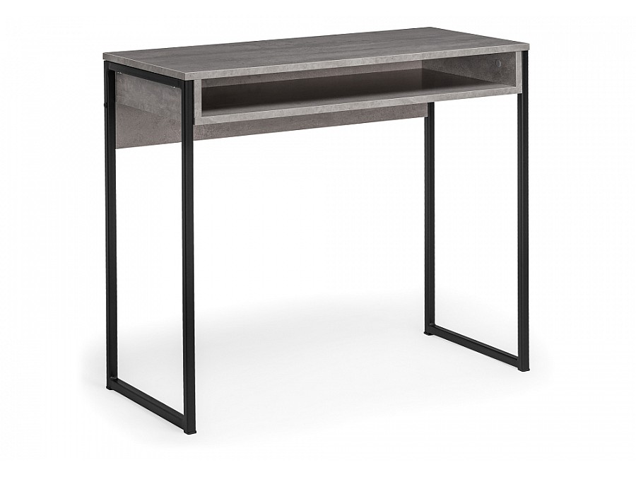 Компьютерный стол Лео Лофт 85х39х75 бетон / матовый черный