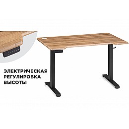 Компьютерный стол Маркос с механизмом подъема 140х80х75 дуб вотан / черный