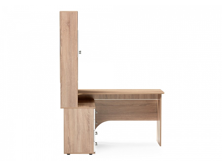 Компьютерный стол КСТ-14Л 140х123,5х182,8 левый дуб сонома / белый