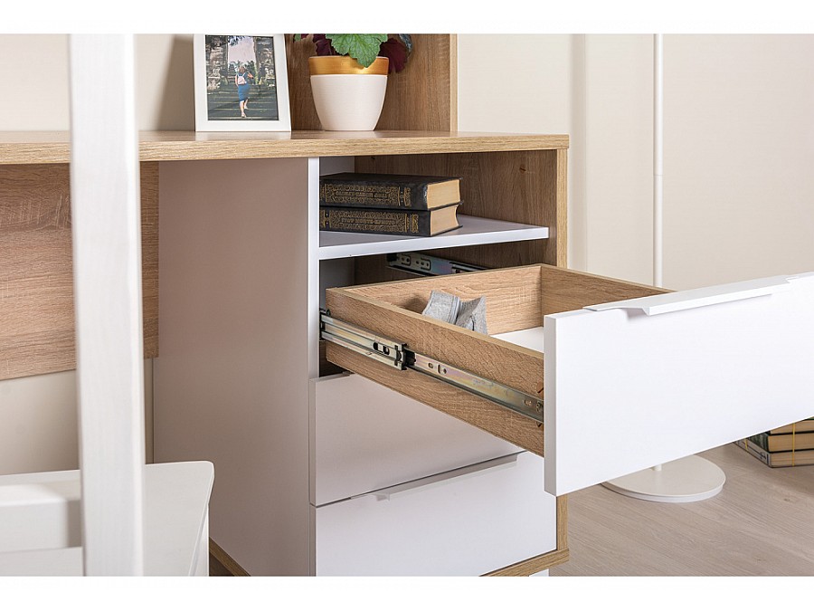 Комфорт 12.95 дуб сонома / белый PE шагрень