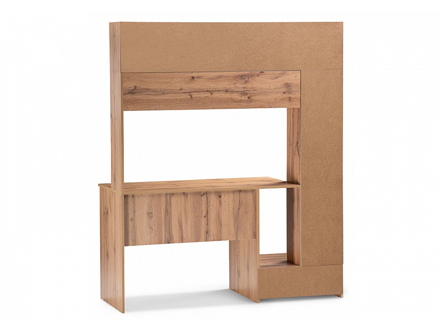 Компьютерный стол Лайт 03.243 150х57х180 дуб золотой (craft) / белый премиум