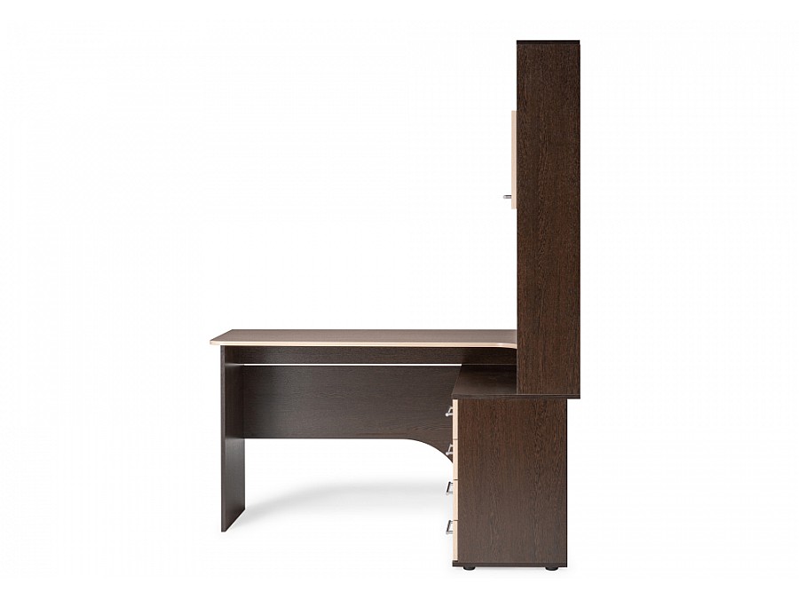 Компьютерный стол КСТ-14П 140х123,5х182,8 правый венге / беленый дуб
