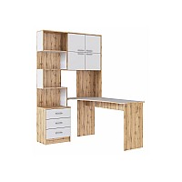 Компьютерный стол Ганор правый дуб вотан / белый