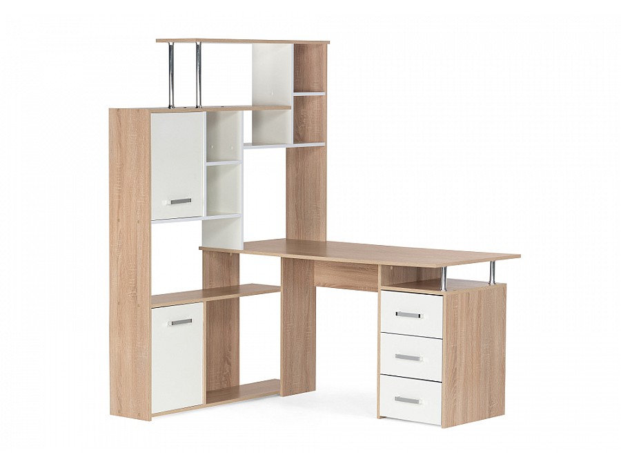 Компьютерный стол КС15 142,7х130х175,2 левый дуб сонома