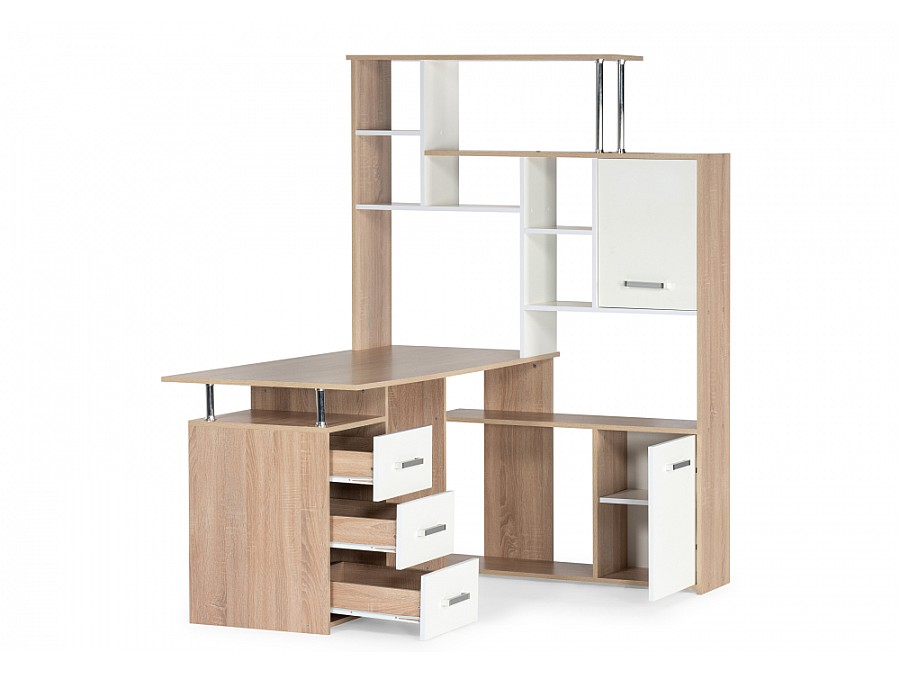 Компьютерный стол КС15 правый 142,7х130х175,2 дуб сонома