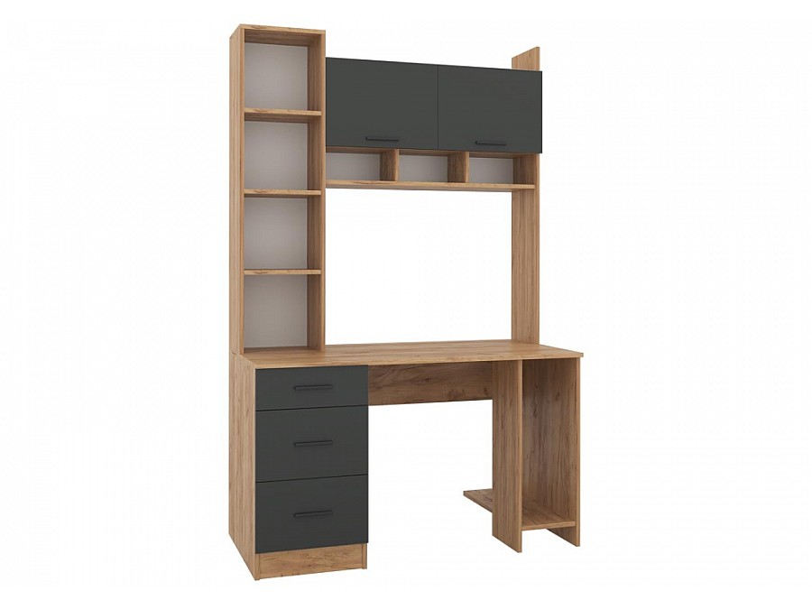 Компьютерный стол Бишоп 5 125х60х197 дуб крафт золотой / антрацит