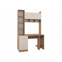 Компьютерный стол Бишоп 5 125х60х197 дуб крафт золотой / кашемир