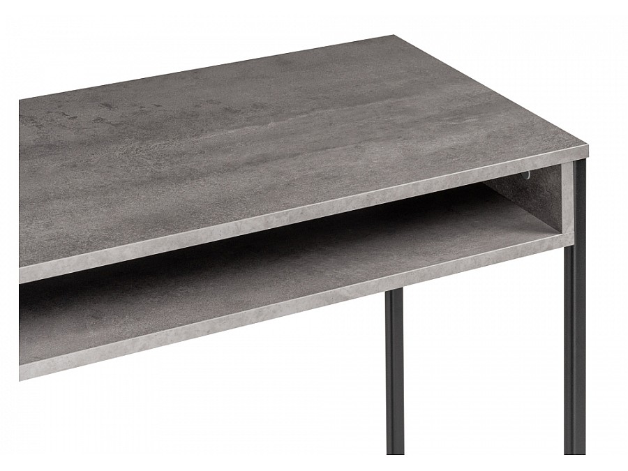Компьютерный стол Лео Лофт 85х39х75 бетон / матовый черный