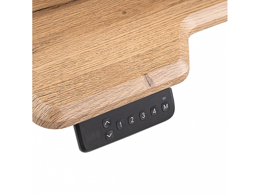 Компьютерный стол Маркос с механизмом подъема 140х80х75 дуб вотан / черный