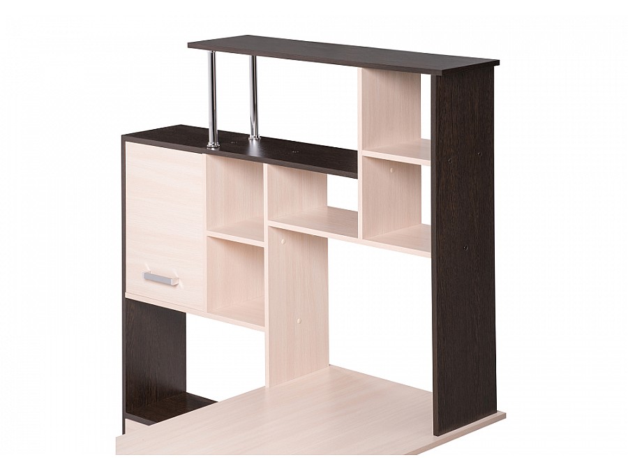 Компьютерный стол КС-15 142,7х130х175,2 венге / дуб молочный левый