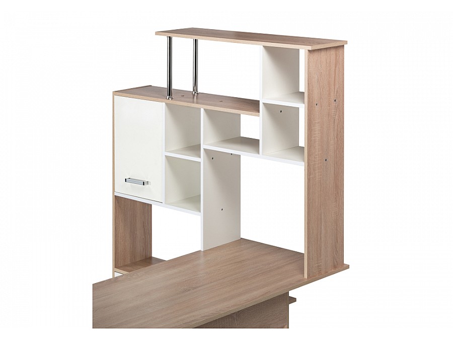 Компьютерный стол КС15 142,7х130х175,2 левый дуб сонома